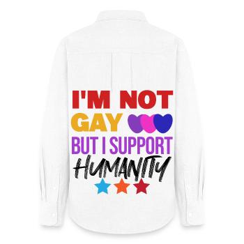 Lgbt Gay gleichberechtigung Statement Sexualität - Frauen Oxford Hemd - Weiß - Hinten - AI Model Female 172 light (172cm)