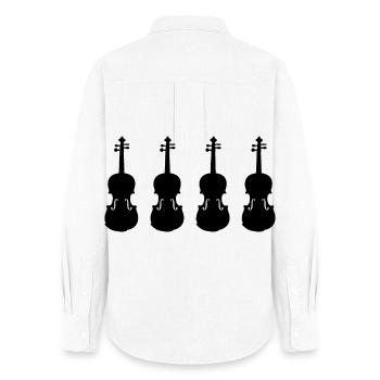 Violons - Chemise Oxford Femme - blanc - Dos - AI Model Female 172 light (172cm)