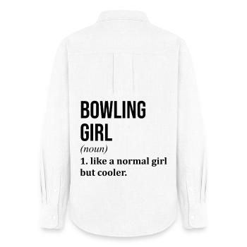 bowling - Chemise Oxford Femme - blanc - Dos - AI Model Female 172 light (172cm)