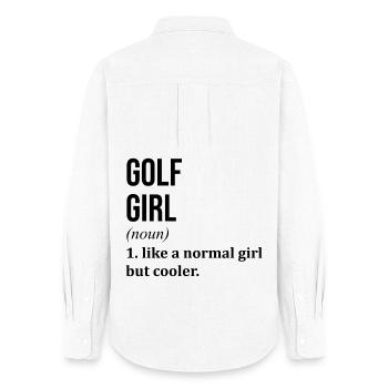 Golf - Chemise Oxford Femme - blanc - Dos - AI Model Female 172 light (172cm)