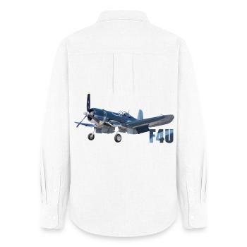 F4U Corsair - Chemise Oxford Femme - blanc - Dos - AI Model Female 172 light (172cm)