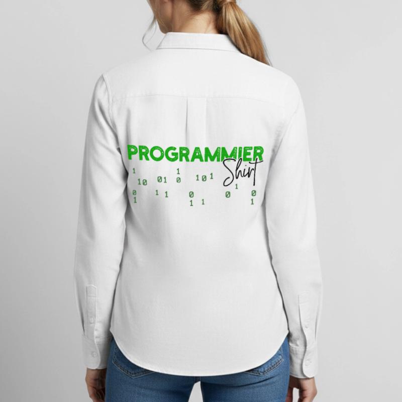 Programmeur Développeur Code Statement Scripting Chemise Oxford Femme