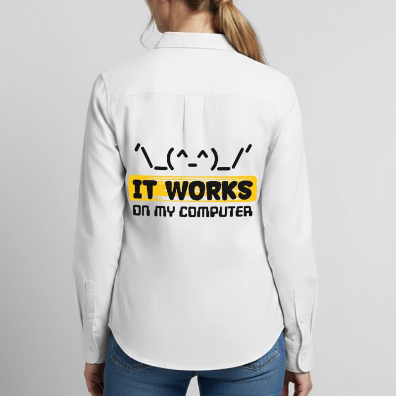 Coden Skripting Computerfreak Developer Statement Frauen Oxford Hemd