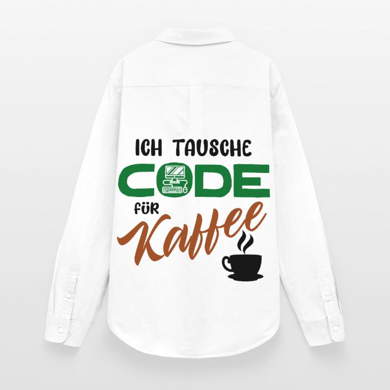 Programmierer Softwareentwickler Developer Code Frauen Oxford Hemd