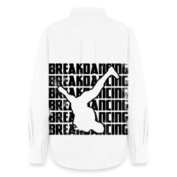 Breakdance - Frauen Oxford Hemd - Weiß - Hinten - AI Model Female 172 light (172cm)