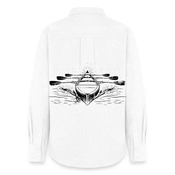 Racing rowing boat - Women's Oxford Shirt - white - Back - AI Model Female 172 light (172cm)