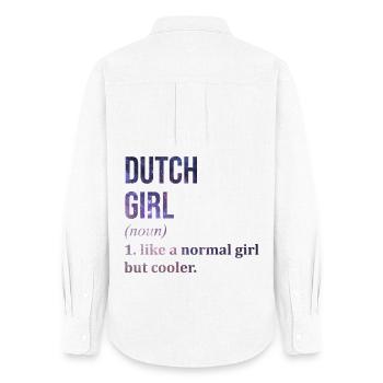 Holländisch - Frauen Oxford Hemd - Weiß - Hinten - AI Model Female 172 light (172cm)