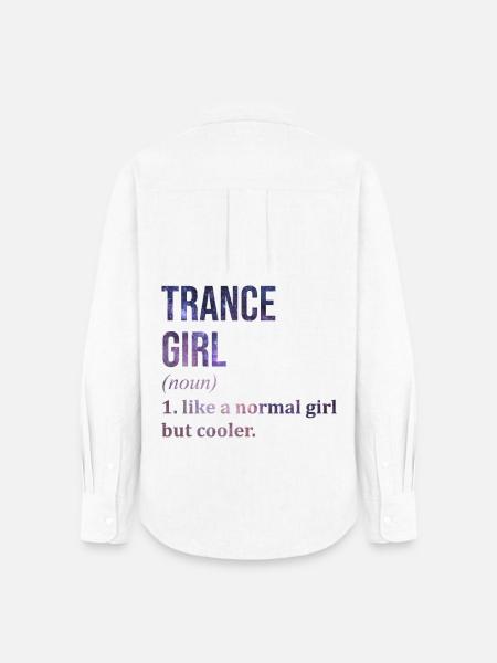 Trance Trance Trance - Frauen Oxford Hemd - Weiß