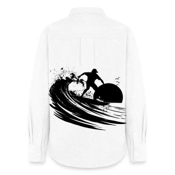 Surfeur - Chemise Oxford Femme - blanc - Dos - AI Model Female 172 light (172cm)