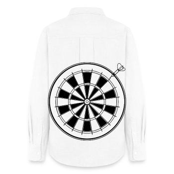 Dart Zeichnung - Frauen Oxford Hemd - Weiß - Hinten - AI Model Female 172 light (172cm)