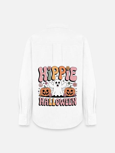 Hippie Halloween - Frauen Oxford Hemd - Weiß