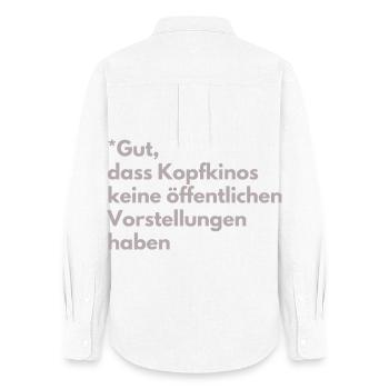 Kopfkinos ohne öffentliche Vorstellungen - Frauen Oxford Hemd - Weiß - Hinten - AI Model Female 172 light (172cm)