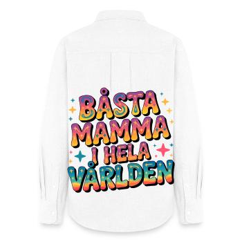 Beste Mama der Welt - Frauen Oxford Hemd - Weiß - Hinten - AI Model Female 172 light (172cm)