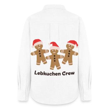 Lebkuchen Crew - Weihnachten Backen mit Freunden - Frauen Oxford Hemd - Weiß - Hinten - AI Model Female 172 light (172cm)