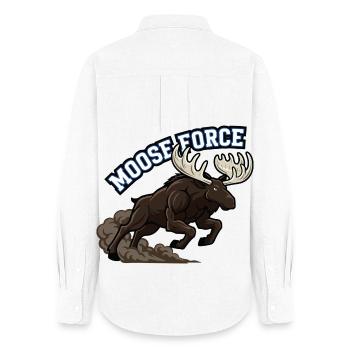 Moose Force Wildelch-Power - Frauen Oxford Hemd - Weiß - Hinten - AI Model Female 172 light (172cm)