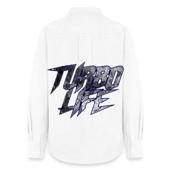 Turbo Life Camouflage Motif for Turbo Screwdrivers - Women's Oxford Shirt - white - Back - AI Model Female 172 light (172cm)