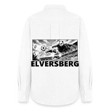 Fußball Panda Kaiserlinde Elversberg - Frauen Oxford Hemd - Weiß - Hinten - AI Model Female 172 light (172cm)