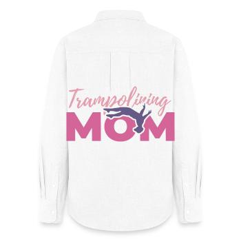 Trampoline jumper mère - Chemise Oxford Femme - blanc - Dos - AI Model Female 172 light (172cm)
