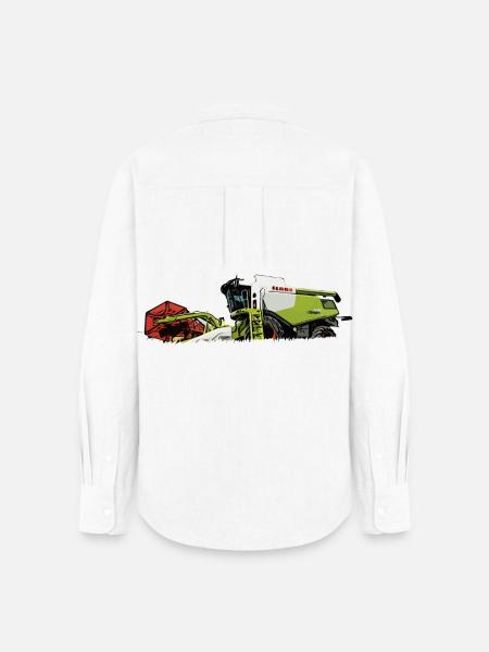 Mähdrescher Claas 630 - Frauen Oxford Hemd - Weiß