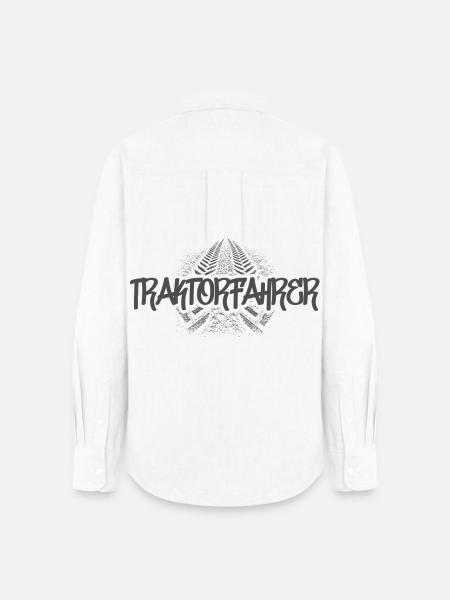 Traktorfahrer - Frauen Oxford Hemd - Weiß