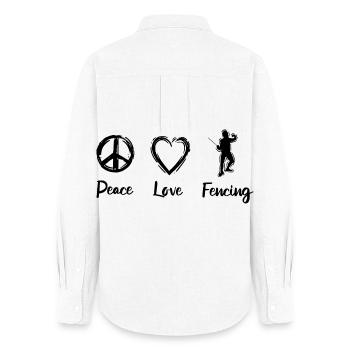 Love of fencing - Women's Oxford Shirt - white - Back - AI Model Female 172 light (172cm)