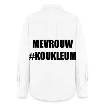 Mme koukleum Pour les dames qui ont froid * - Chemise Oxford Femme - blanc - Dos - AI Model Female 172 light (172cm)