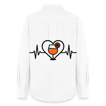 Spritz Heart Cocktail Apéritif - Chemise Oxford Femme - blanc - Dos - AI Model Female 172 light (172cm)