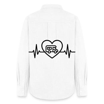 RV Heart Vanlife Travel - Women's Oxford Shirt - white - Back - AI Model Female 172 light (172cm)