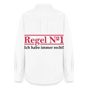 Rule # 1 I'm always right. - Women's Oxford Shirt - white - Back - AI Model Female 172 light (172cm)