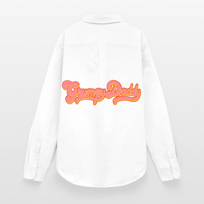 Grumpy Daddy Retro Script - Farbe "Exploitation" Frauen Oxford Hemd