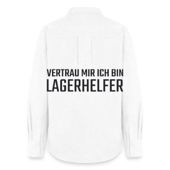 Lagerhelfer Vetrau mir - Frauen Oxford Hemd - Weiß - Hinten - AI Model Female 172 light (172cm)