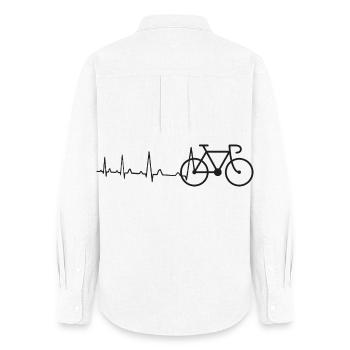 Vélo de route Heartbeat - Chemise Oxford Femme - blanc - Dos - AI Model Female 172 light (172cm)