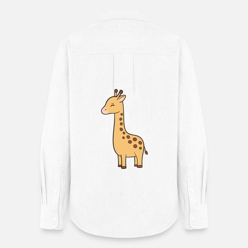 Giraffe - Frauen Oxford Hemd - Weiß