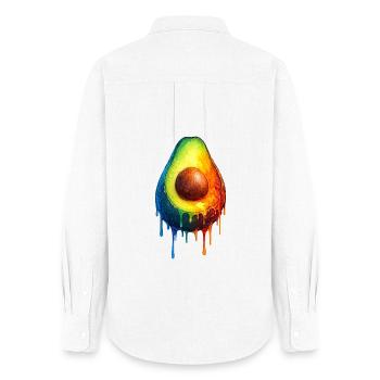 Avocado with a colorful gradient - Women's Oxford Shirt - white - Back - AI Model Female 172 light (172cm)