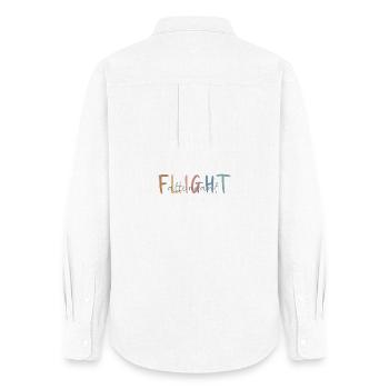 Cadeau pour l’hôtesse de l’air - Cadeau pour l’hôtesse de l’air - Chemise Oxford Femme - blanc - Dos - AI Model Female 172 light (172cm)