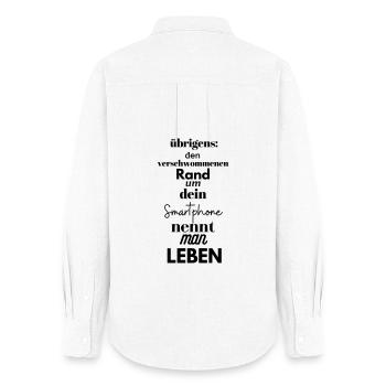 Smartphone Leben Typografie Digital Detox Tee - Frauen Oxford Hemd - Weiß - Hinten - AI Model Female 172 light (172cm)