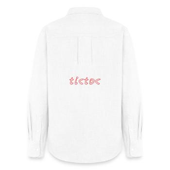 Tictoc - Chemise Oxford Femme - blanc - Dos - AI Model Female 172 light (172cm)