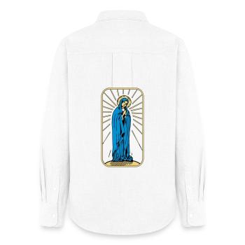 Saint Mary without Background - Women's Oxford Shirt - white - Back - AI Model Female 172 light (172cm)