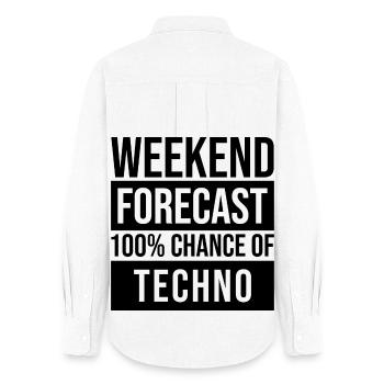 techno - Chemise Oxford Femme - blanc - Dos - AI Model Female 172 light (172cm)