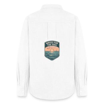 Waves for the Soul - Women's Oxford Shirt - white - Back - AI Model Female 172 light (172cm)