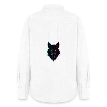 NEON FANG - Women's Oxford Shirt - white - Back - AI Model Female 172 light (172cm)