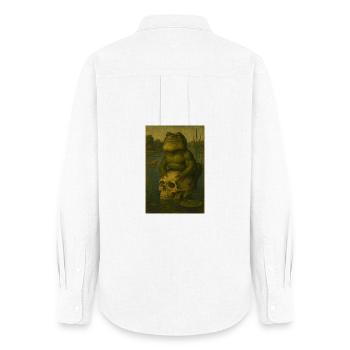 The stoic of the pond - Women's Oxford Shirt - white - Back - AI Model Female 172 light (172cm)