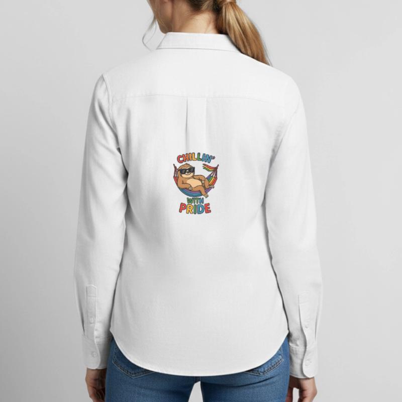 Pride Rainbow Love Equality Diversity Queer Women's Oxford Shirt