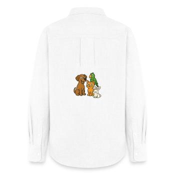Animal lovers - Women's Oxford Shirt - white - Back - AI Model Female 172 light (172cm)