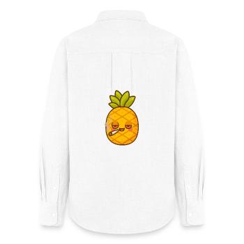 Ananas Fou - Chemise Oxford Femme - blanc - Dos - AI Model Female 172 light (172cm)