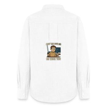 Que la Source soit avec vous - Chemise Oxford Femme - blanc - Dos - AI Model Female 172 light (172cm)