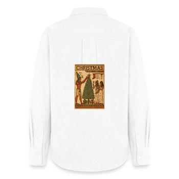 Ancient Egypt Christmas Scene - Women's Oxford Shirt - white - Back - AI Model Female 172 light (172cm)