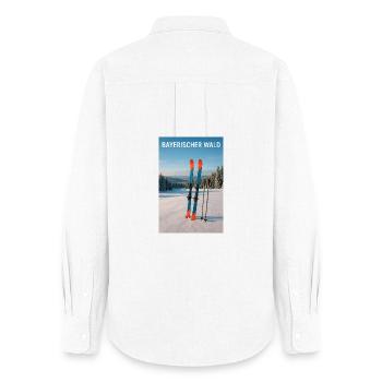 Bavarian Forest Skiing Experience - Women's Oxford Shirt - white - Back - AI Model Female 172 light (172cm)