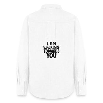 caminando_hacia_ti - Chemise Oxford Femme - blanc - Dos - AI Model Female 172 light (172cm)
