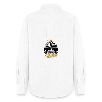 Prüfung Bestehen Aufgeben Nein Motiv - Frauen Oxford Hemd - Weiß - Hinten - AI Model Female 172 light (172cm)